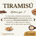 Tiramisú artesano 100% queso mascarpone