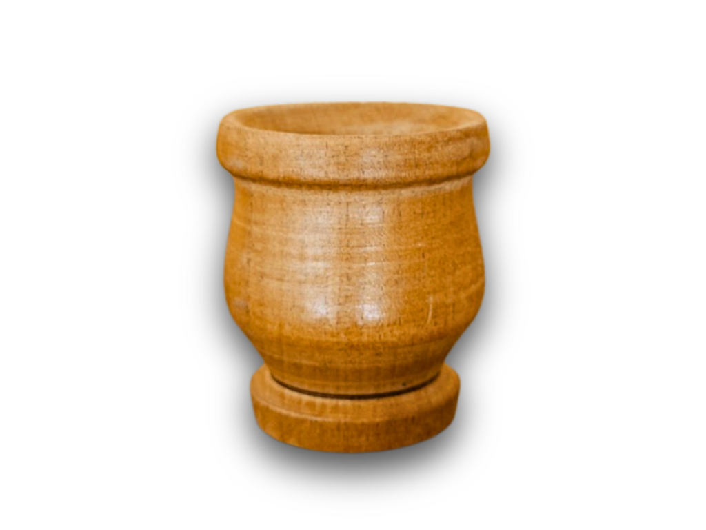 Mate de madera de algarrobo artesanal