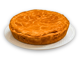 Tarta entera de ricotta y dulce de leche