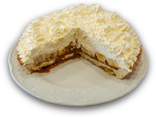 Banana split tarta osoa