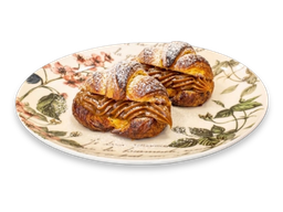 Medialuna argentina rellena de dulce de leche