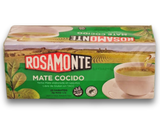 Mate cocido (Yerba) ROSAMONTE en saquitos (25 por caja)