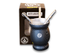 Mate GA CLÁSICO color negro 3D + 2 bombillas + 1 limpiador