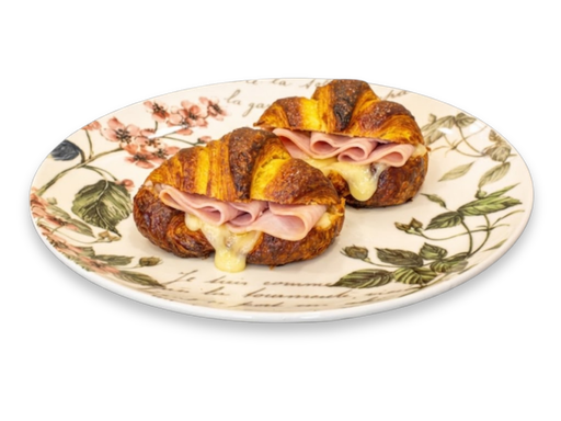 Medialuna argentina rellena de jamón y queso