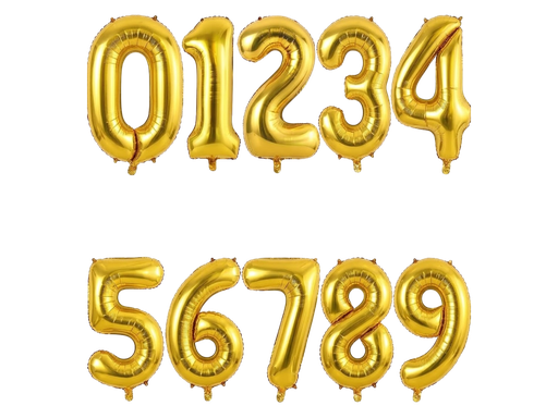 Globo con forma de número para cumpleaños o aniversario