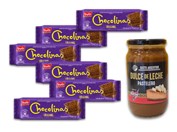 Kit Chocotorta familiar: 6 chocolinas + dulce de leche 980g