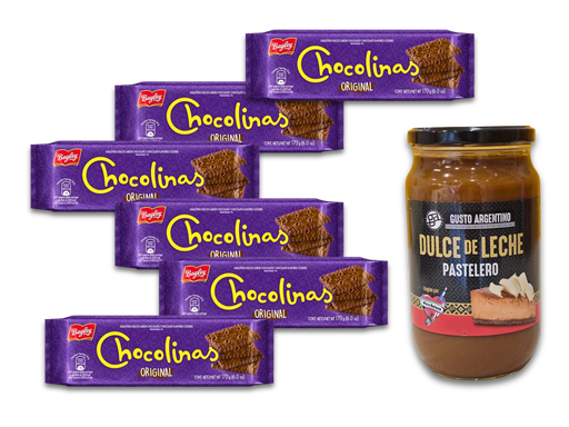 Kit Chocotorta familiar: 6 chocolinas + dulce de leche 980g